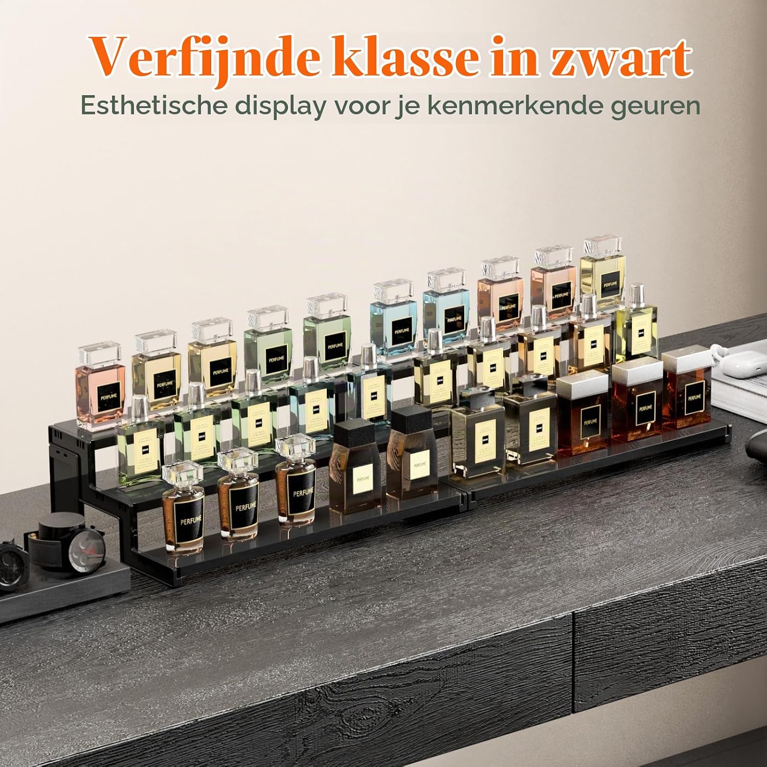 Thumbnail 5 de Lifewit 25105 displaystandaard met 3 niveaus, zwart, 35,6 cm