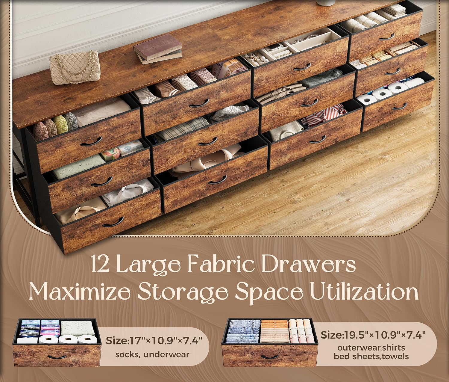 Thumbnail 5 de Huuger Fabric Dresser, 12 Drawers