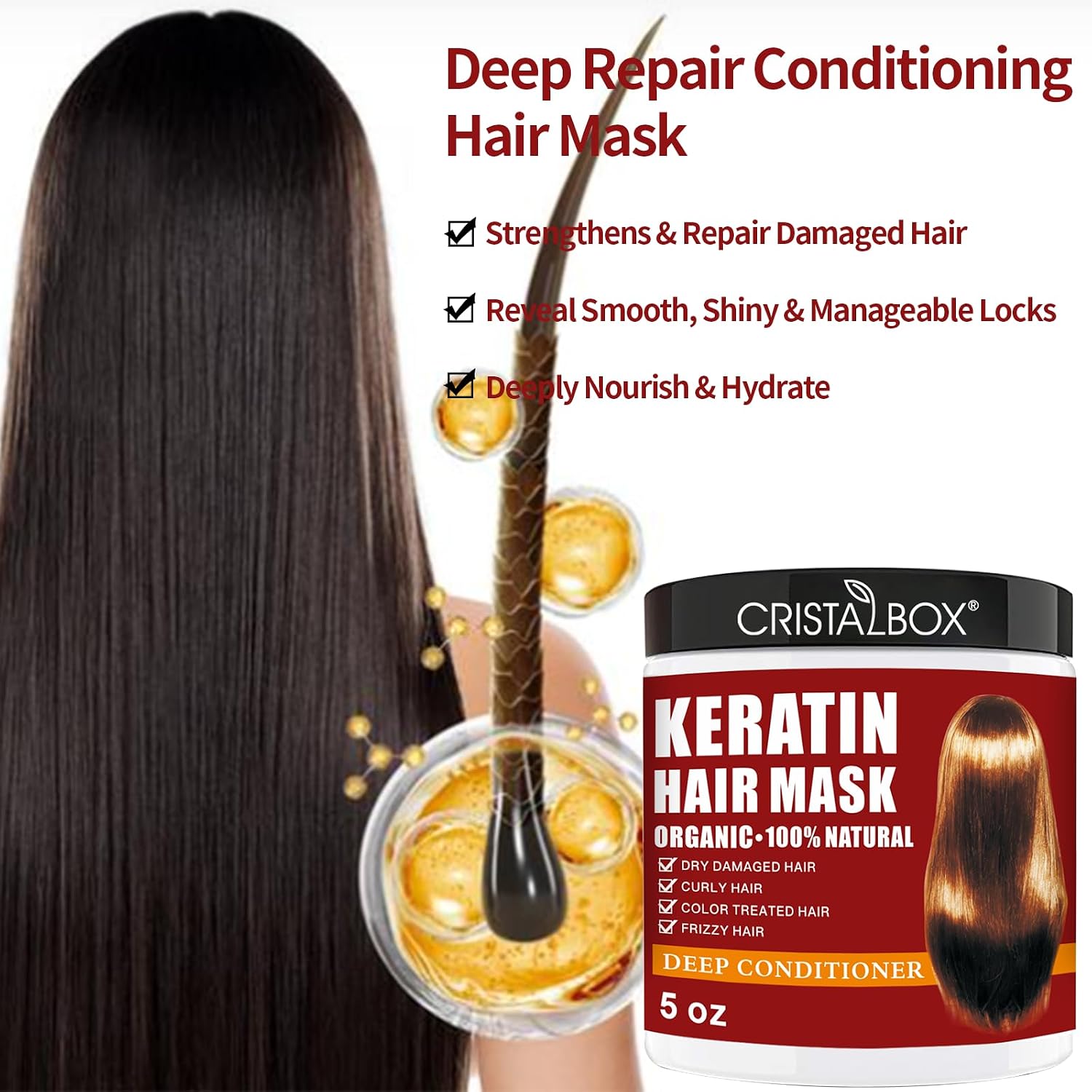 Detalle 2 de Keratin Hair Mask 2 Pack Treatment