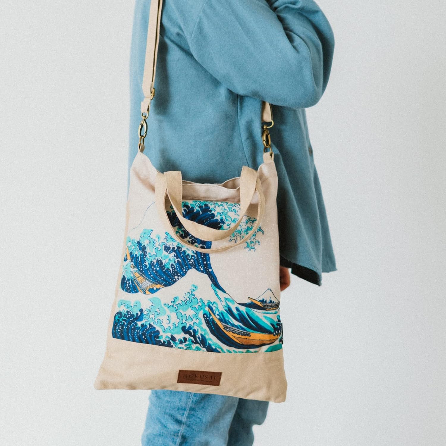 Thumbnail 6 de Grupo Erik Hokusai cotton tote bag – 100% cotton shopping bag for university, books & everyday carry