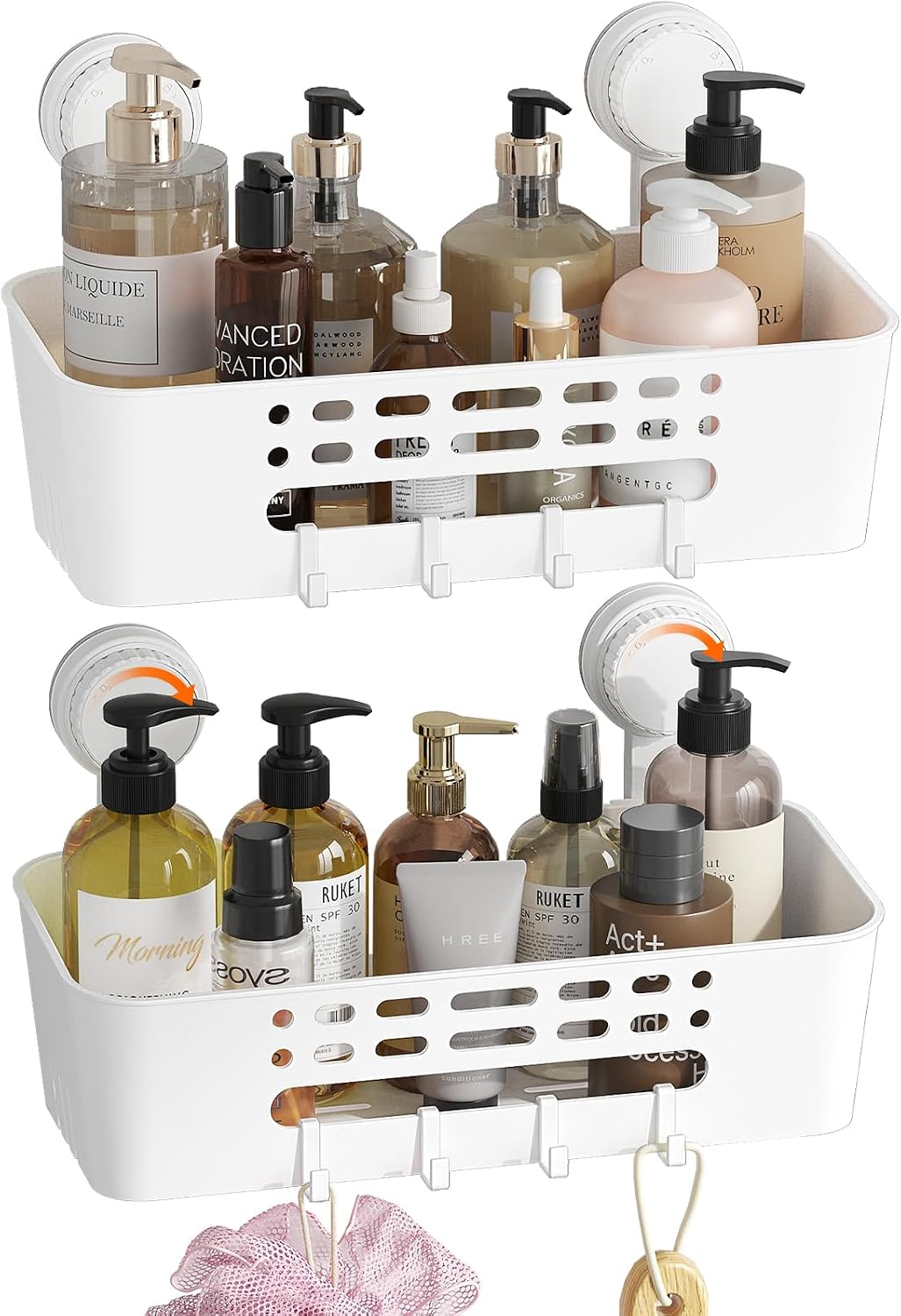 Detalle de Lifewit Panier de Douche à Ventouses 31 cm