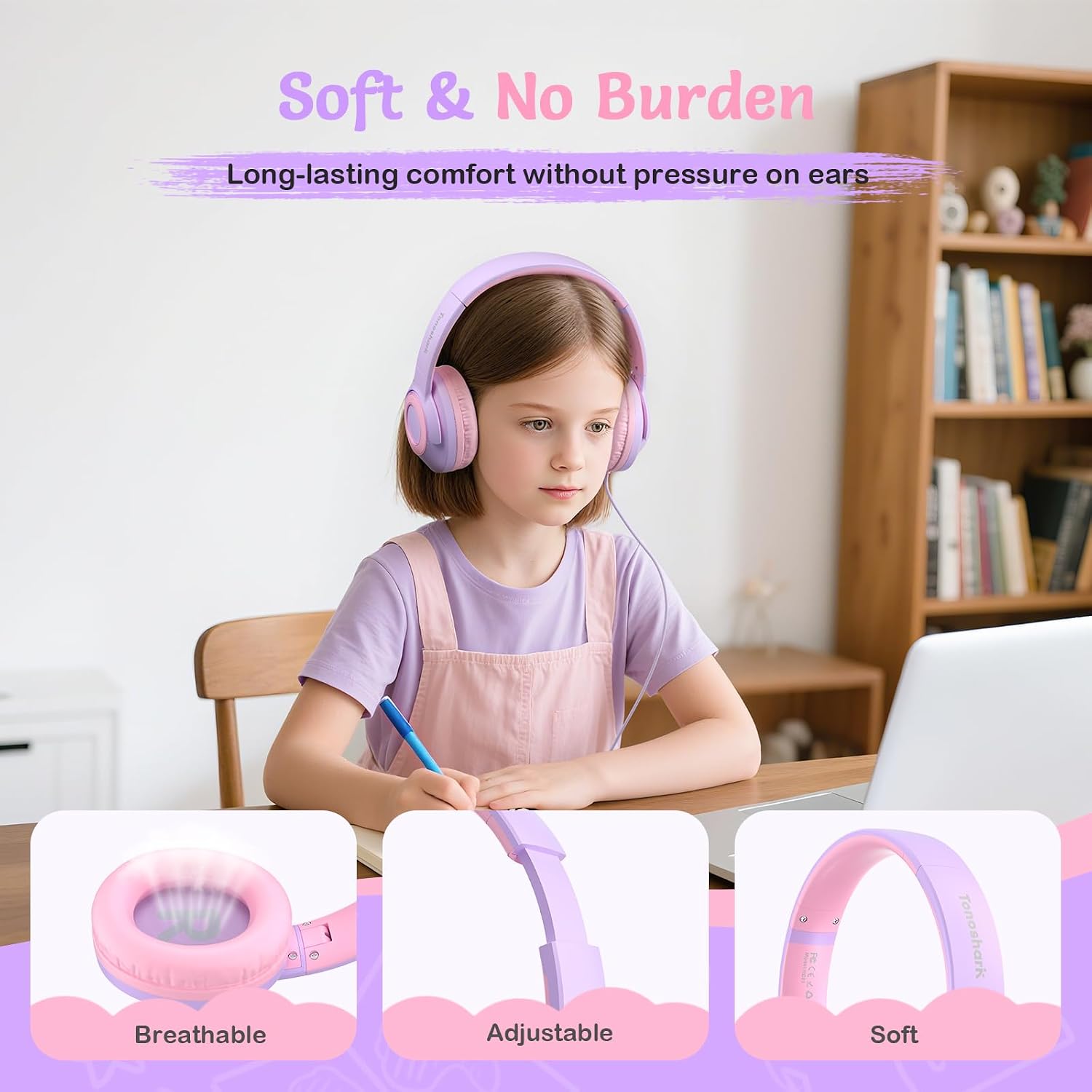 Thumbnail 1 de TONOSHARK Kids Wired Headphones (Over-Ear, Microphone) with 85/94 dB Volume Limit & 3.5mm Jack
