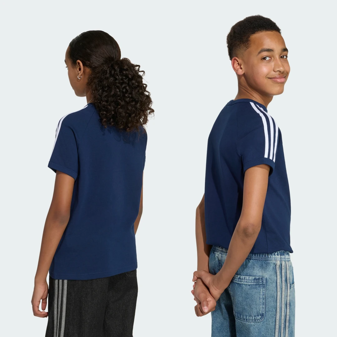 Thumbnail 1 de Camiseta 3 Stripes de Adidas — azul, comodidad para el día a día