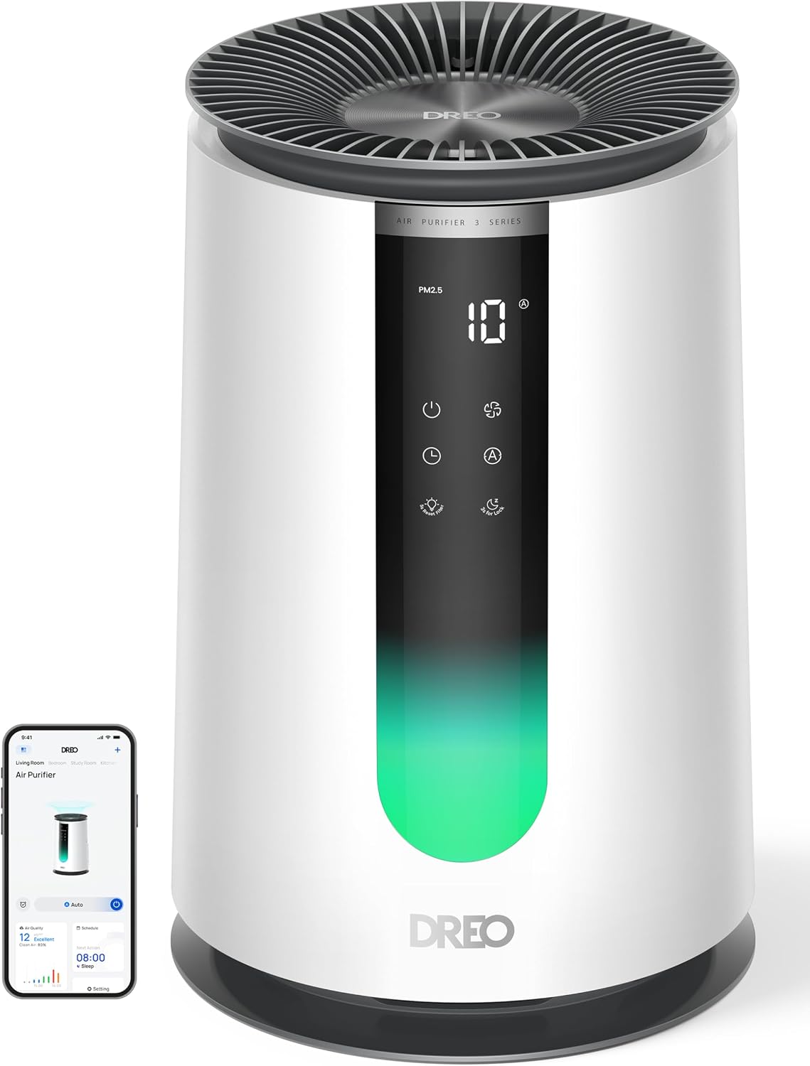 Detalle de DREO 338S DR-HAP008S Smart Air Purifier with PM2.5 Monitor and Wi-Fi