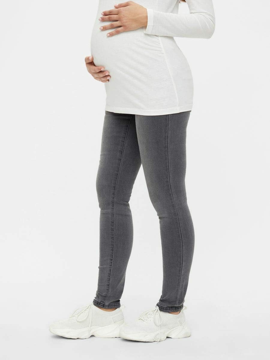 Thumbnail 2 de Mamalicious Mllola Slim Grey Jeans A. Noos Trouser – Fünf-Taschen, verstellbarer Bund