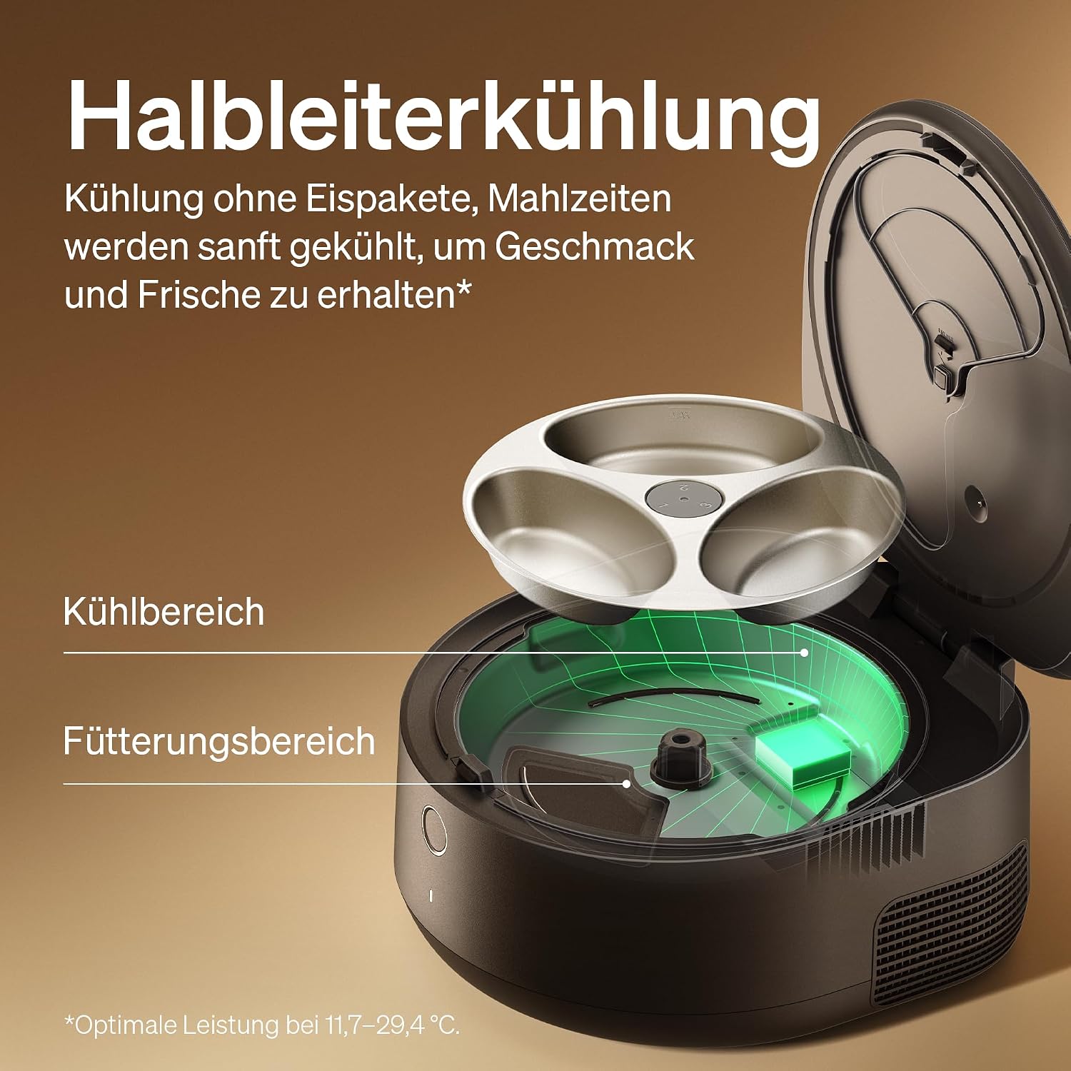 Thumbnail 2 de PETLIBRO Nassfutterautomat für Katzen mit 2,4-GHz-WLAN, Halbleiterkühlung & Edelstahl-Napf