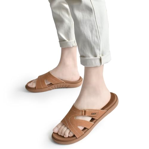 Detalle 2 de KuaiLu Womens Orthotic Slides: Arch-Support Slip-On Sandals for Everyday Comfort