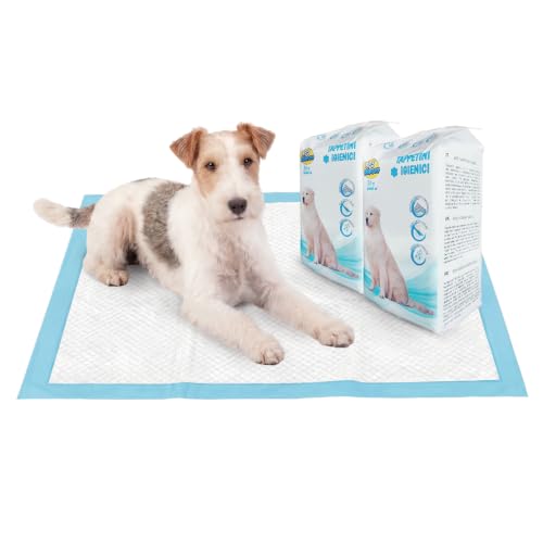 Tappetini igienici per cani 60x60 cm, 100 pezzi con assorbenza e odore controllato – BPS Buena Pet Shop