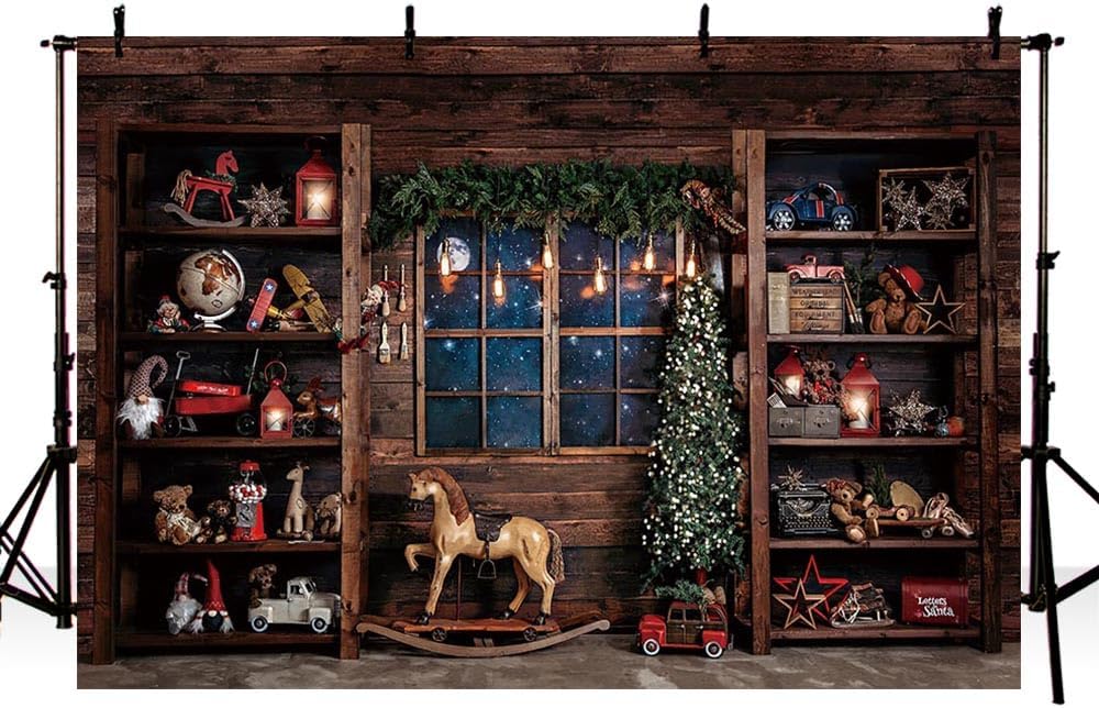 Detalle de MEHOFOND 10x7ft Christmas Backdrop