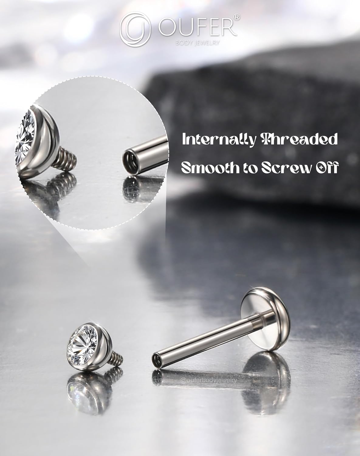 Detalle de OUFER Body Piercing Internally Helix Earring