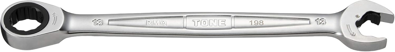 Thumbnail 1 de トネ(TONE) HPRMQ-13 クイックラチェットめがねレンチ 13mm 薄型ストレート