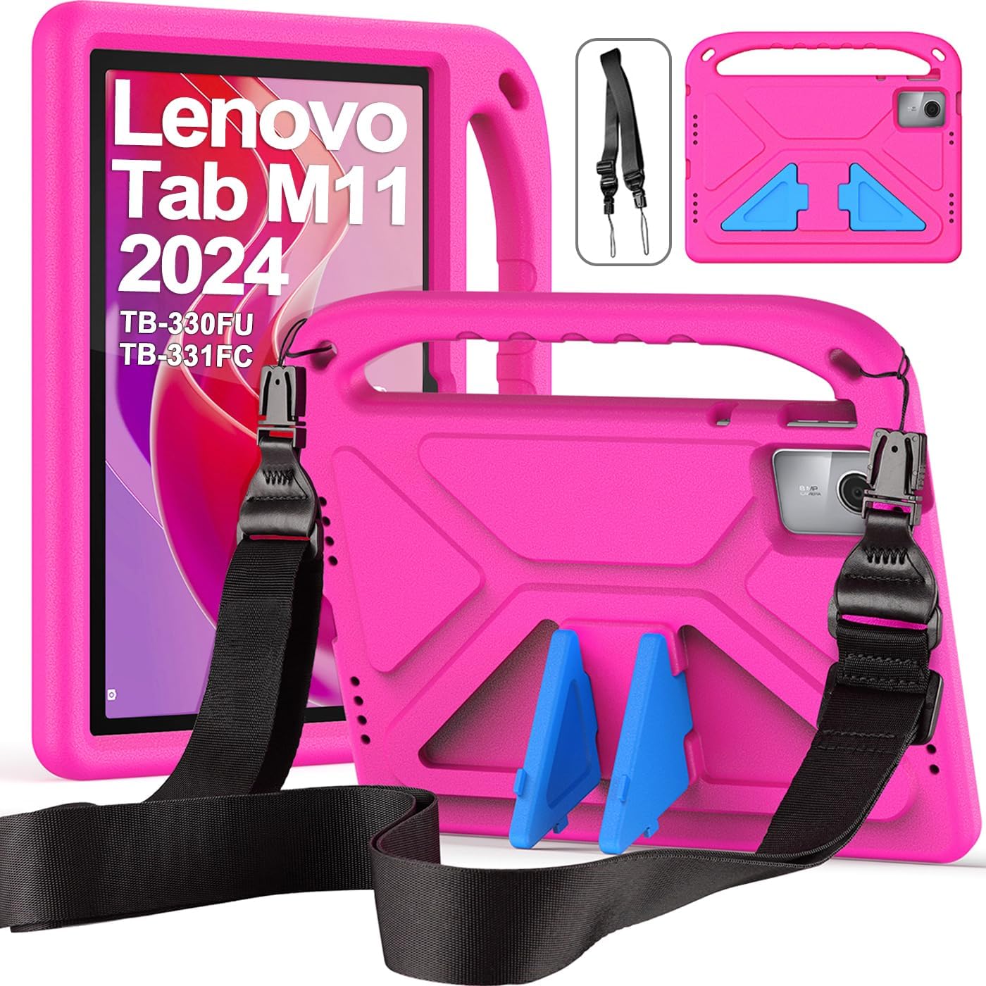 Detalle de RollinCase Lenovo Tab M11 Hülle Magenta 11 Zoll