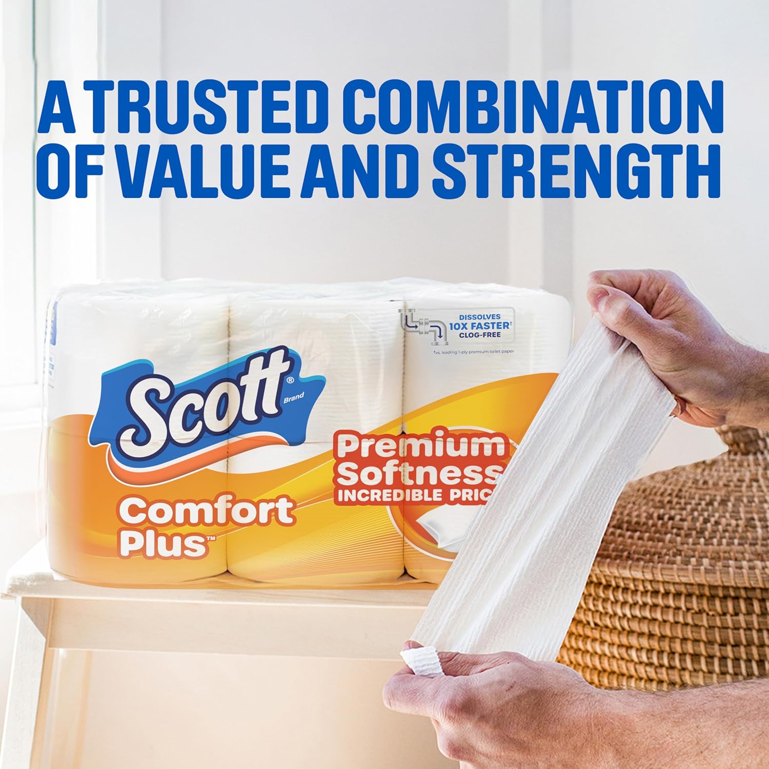 Detalle de Scott ComfortPlus 48 double rolls toilet paper 🧻