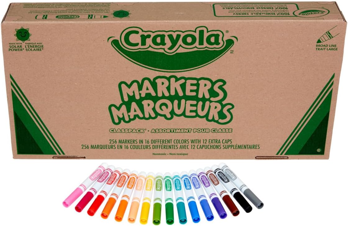 Thumbnail 1 de Crayola Broad Line Markers Classpack (256 Ct): Bulk Classroom Markers for Schools