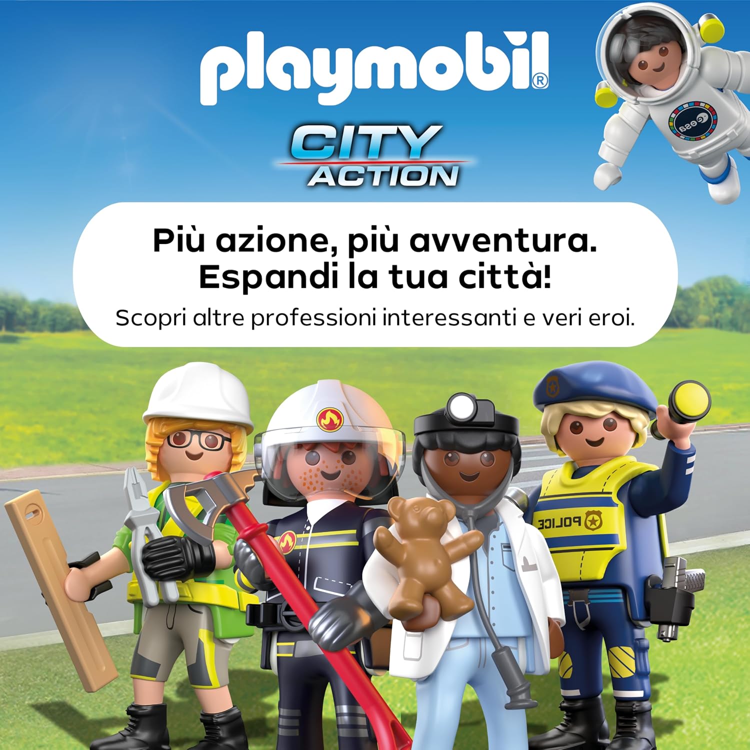 Thumbnail 5 de Playmobil City Action 72066 Veicolo SWAT con agente, motocicletta e striscia chiodata