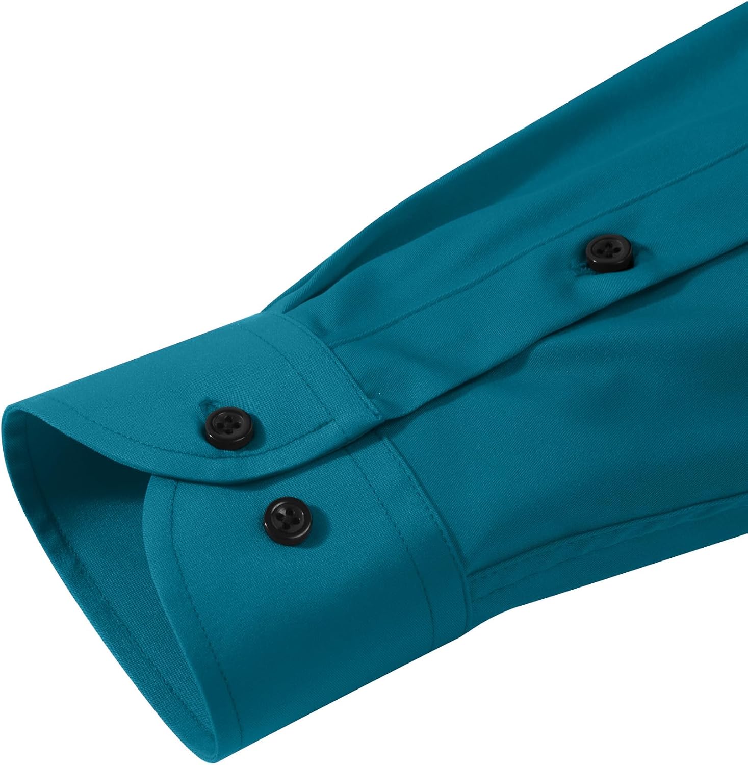Detalle de Lusead Men's Stretch Wrinkle-Free Dress Shirt