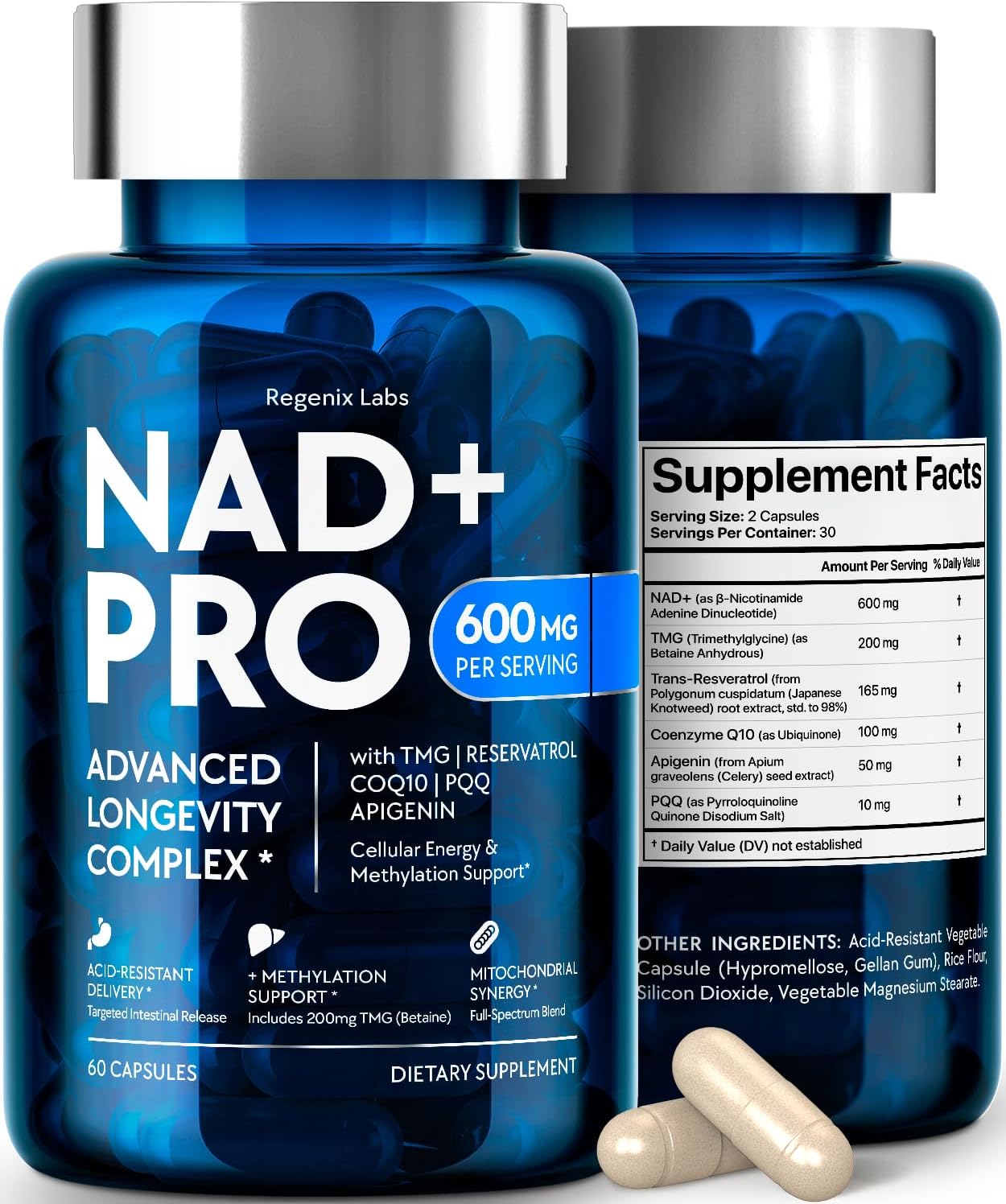 Detalle de NAD+ Complex Supplement 600 mg