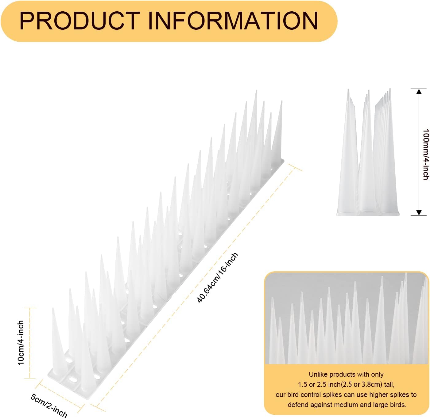 Thumbnail 4 de OFFO Bird spikes anti pigeon 10cm