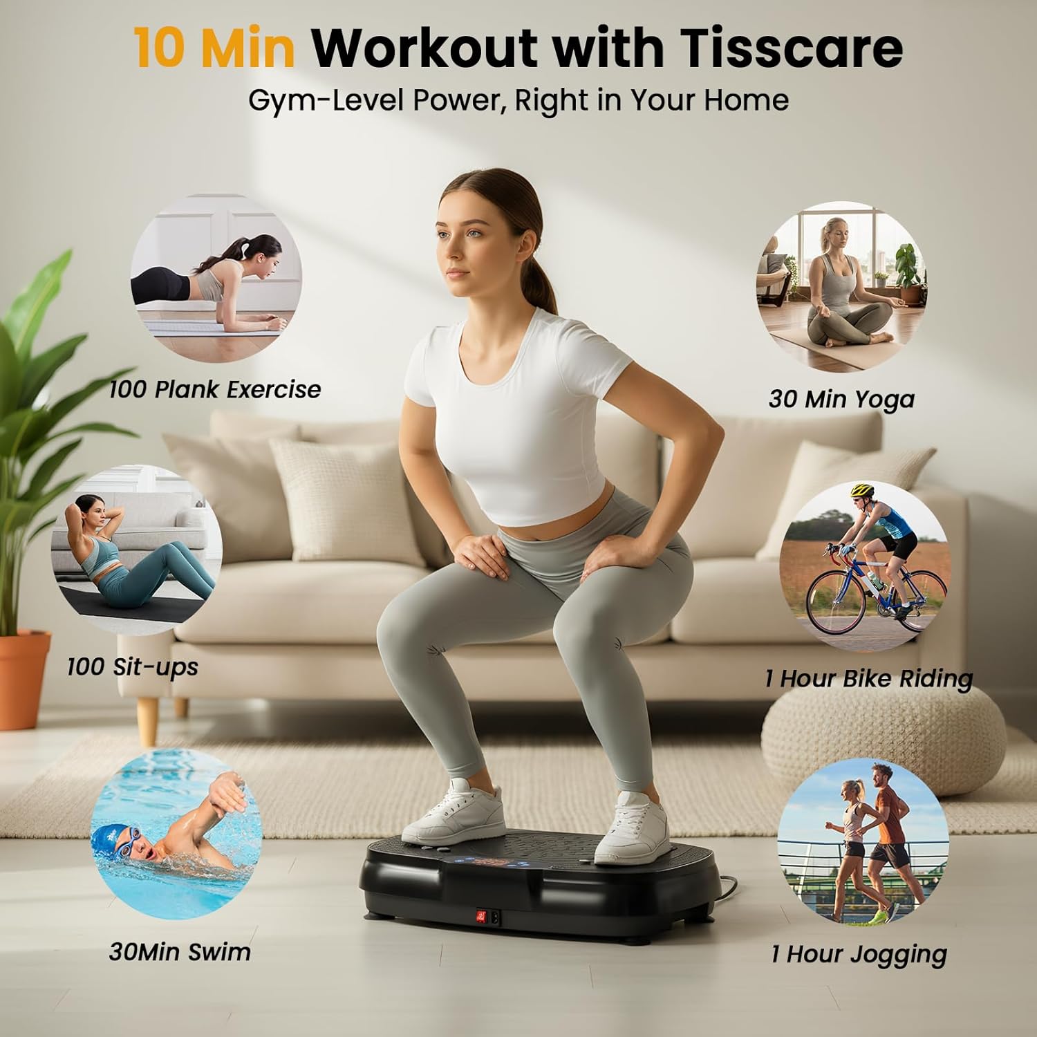 Thumbnail 1 de TISSCARE Vibration Plate 400lb Home Fitness