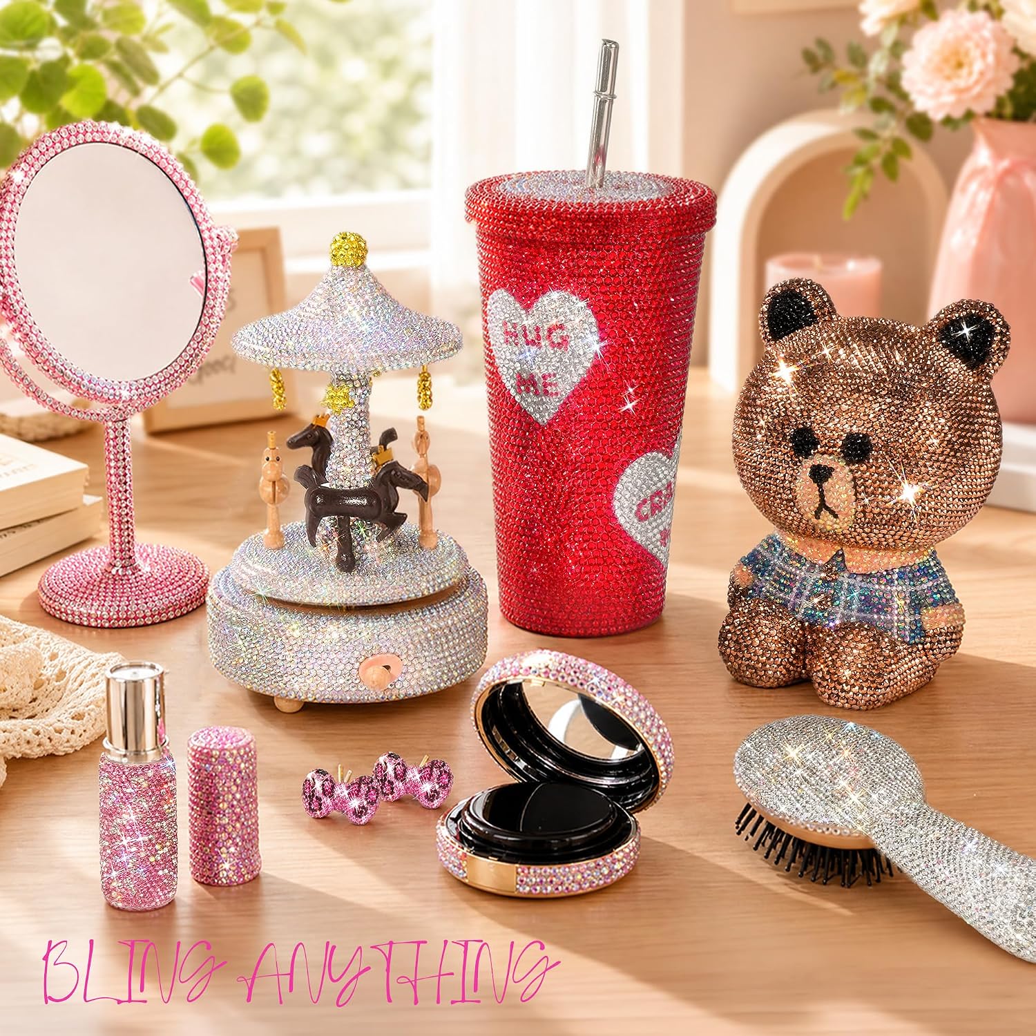 Detalle de SMUGOO 3mm Jelly Rhinestones Kit, 28 Colors, Approximately 40,000 Pieces