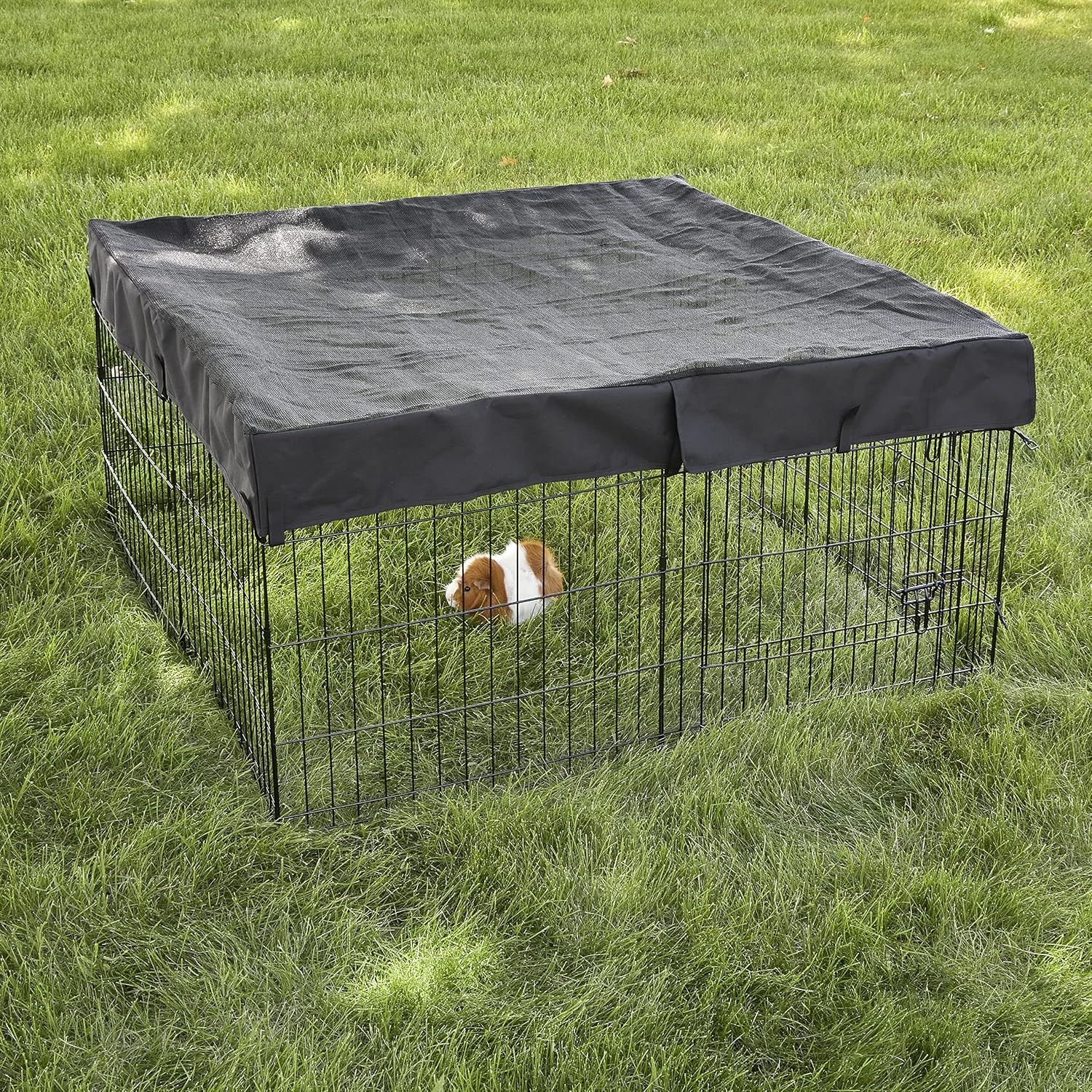 Detalle de MidWest Homes for Pets square exercise pen fabric mesh top cover (poly-mesh with hook-and-loop)