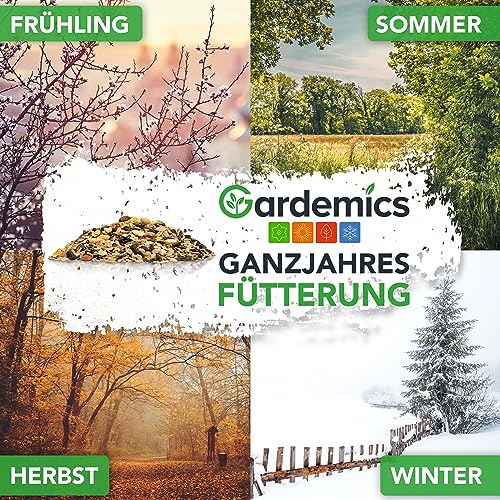 Detalle de Gardemics Wildvogelfutter Ganzjahresfutter 10 kg mit Erdnüssen & Sonnenblumenkernen