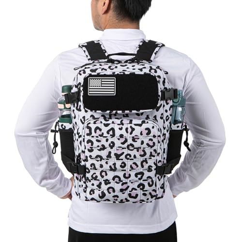 Detalle de QT&QY Mochila táctica de 25 L con sistema MOLLE cortado a láser