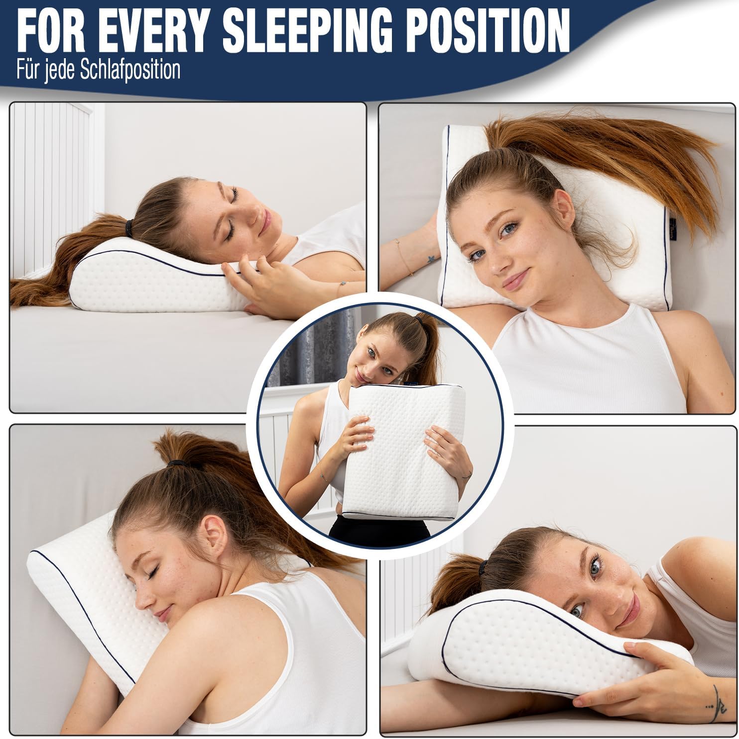 Thumbnail 2 de alkamto Travel Pillow – Ergonomic Memory Foam Neck Support for Travel, Camping and Hotels