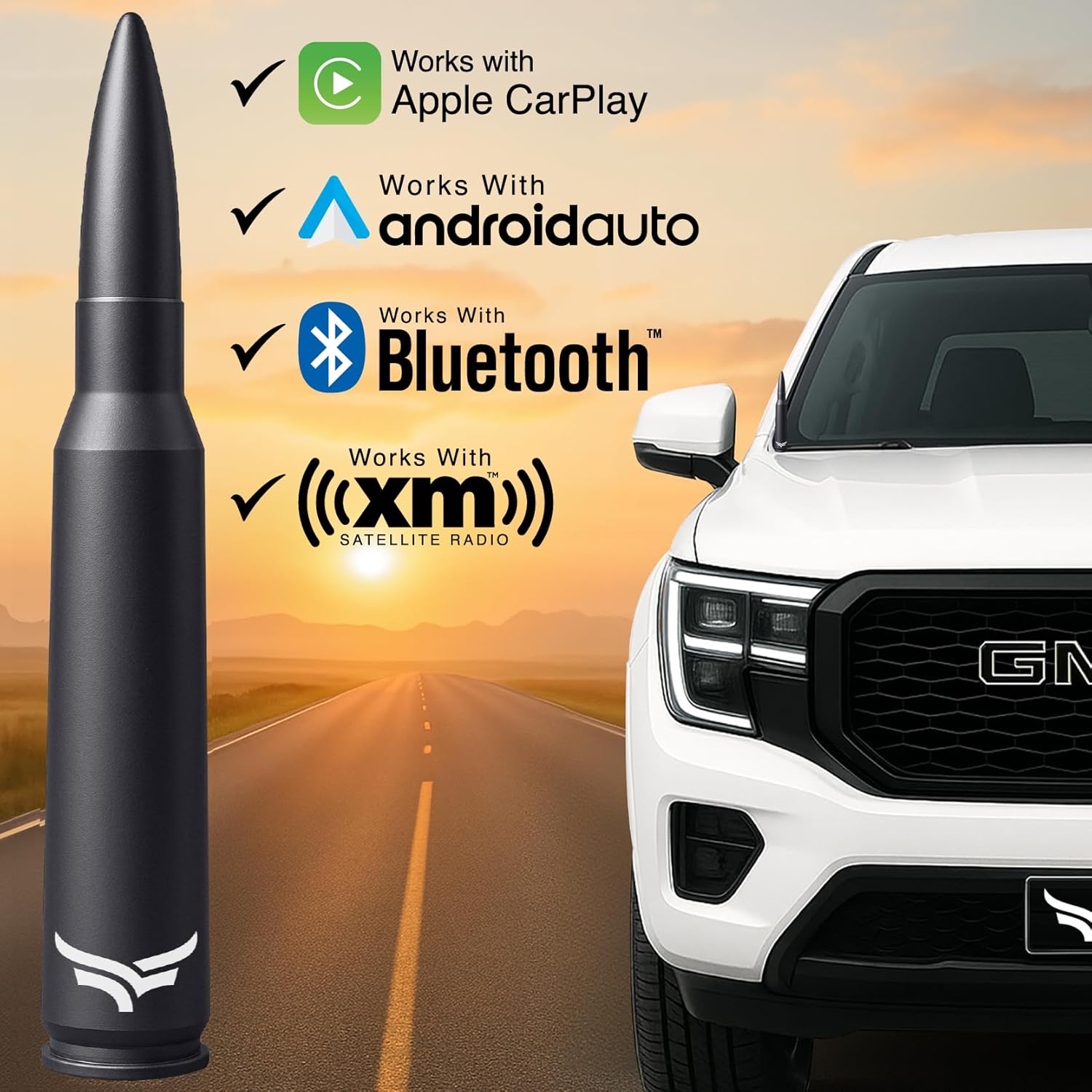 Detalle de 50 Cal Badass Bullet Antenna 2014+