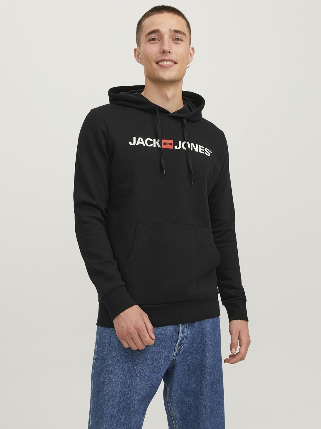 Thumbnail 1 de Jack & Jones Mens Corp Logo Hoody in Black (Large) – A practical everyday layer