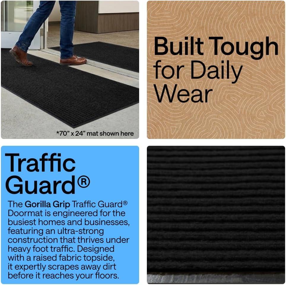 Detalle de Gorilla Grip Indoor/Outdoor Doormat, 29 x 17 Inches