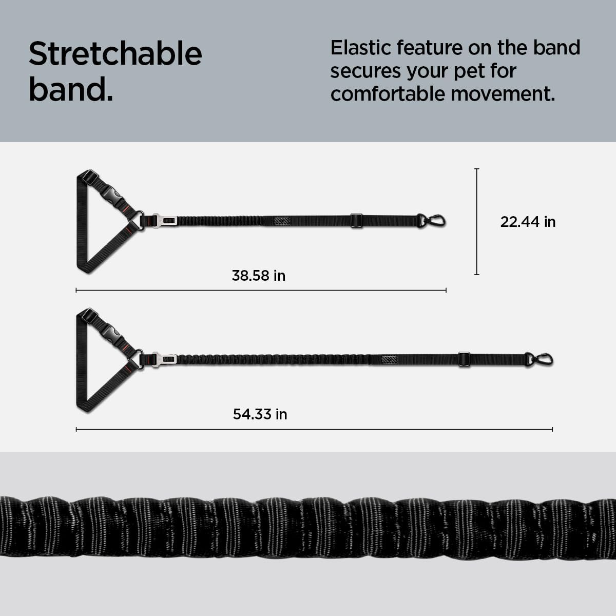 Thumbnail 5 de Spigen Ceinture Chien Voiture avec harnais universel anti-enchevêtrement et mousqueton rotatif 360°