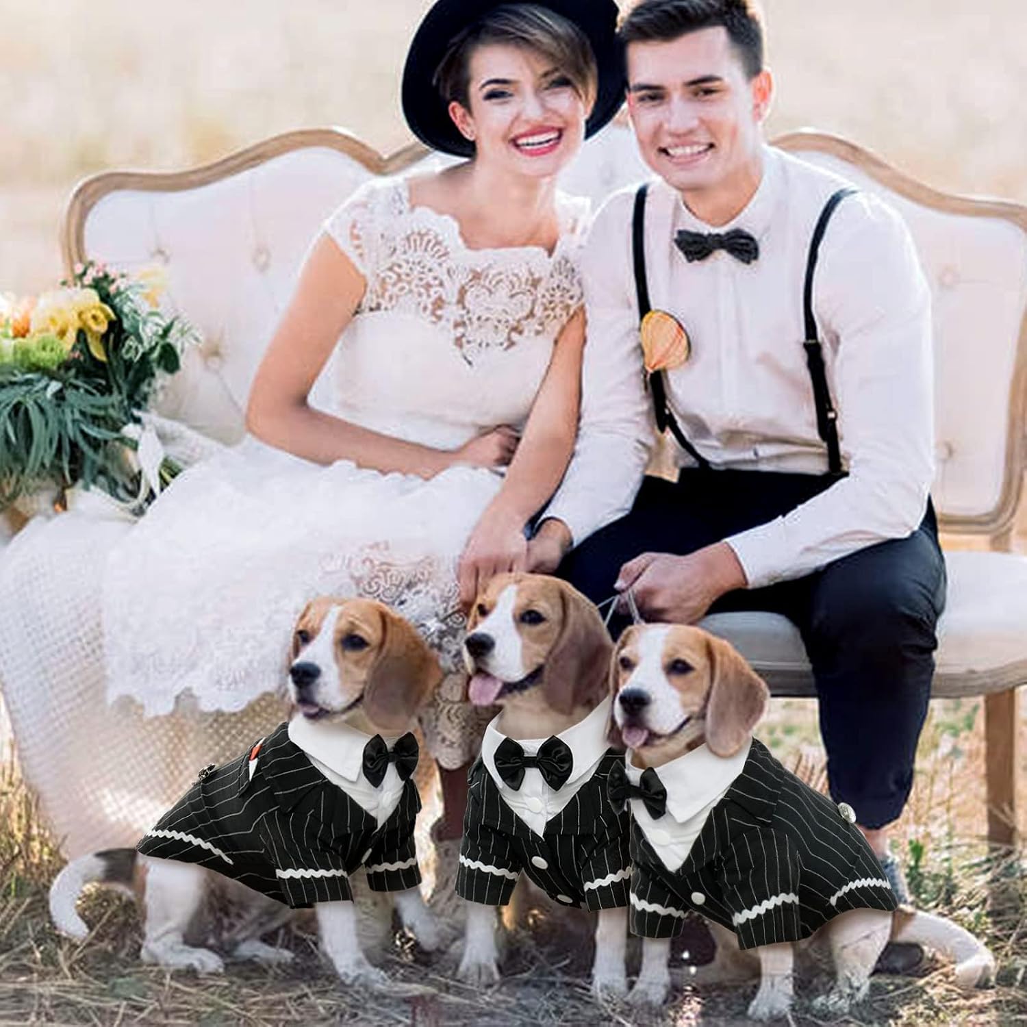 Thumbnail 5 de QBLEEV Dog Tuxedo Costume, polyester and cotton