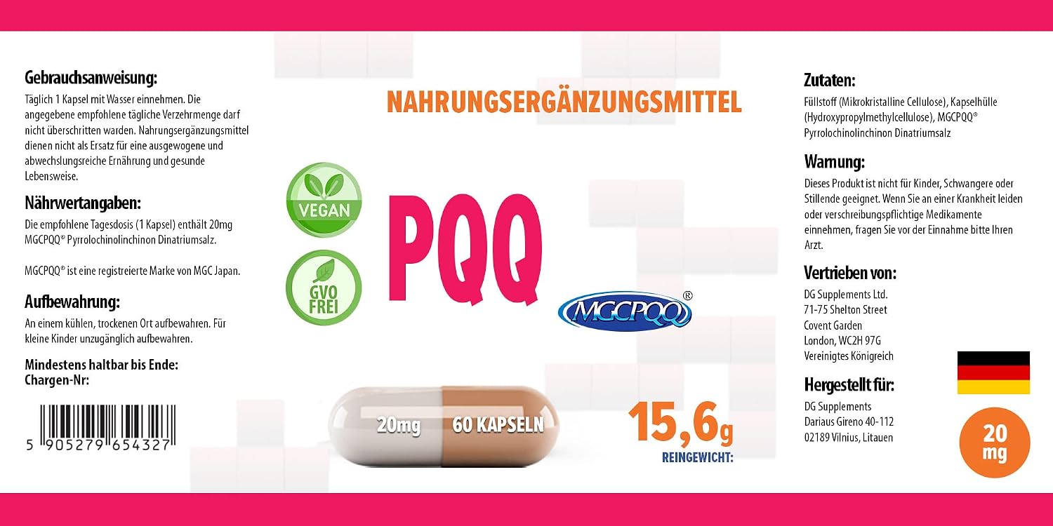 Detalle de Hepatica PQQ 20 mg capsules véganes 💊