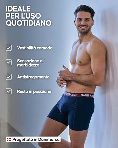 Thumbnail 2 de DANISH ENDURANCE Boxer Uomo Cotone – 6 Paia, MT/M (Nero, Verde-Arancione, Blu-Mare/Bordeaux, Retro)