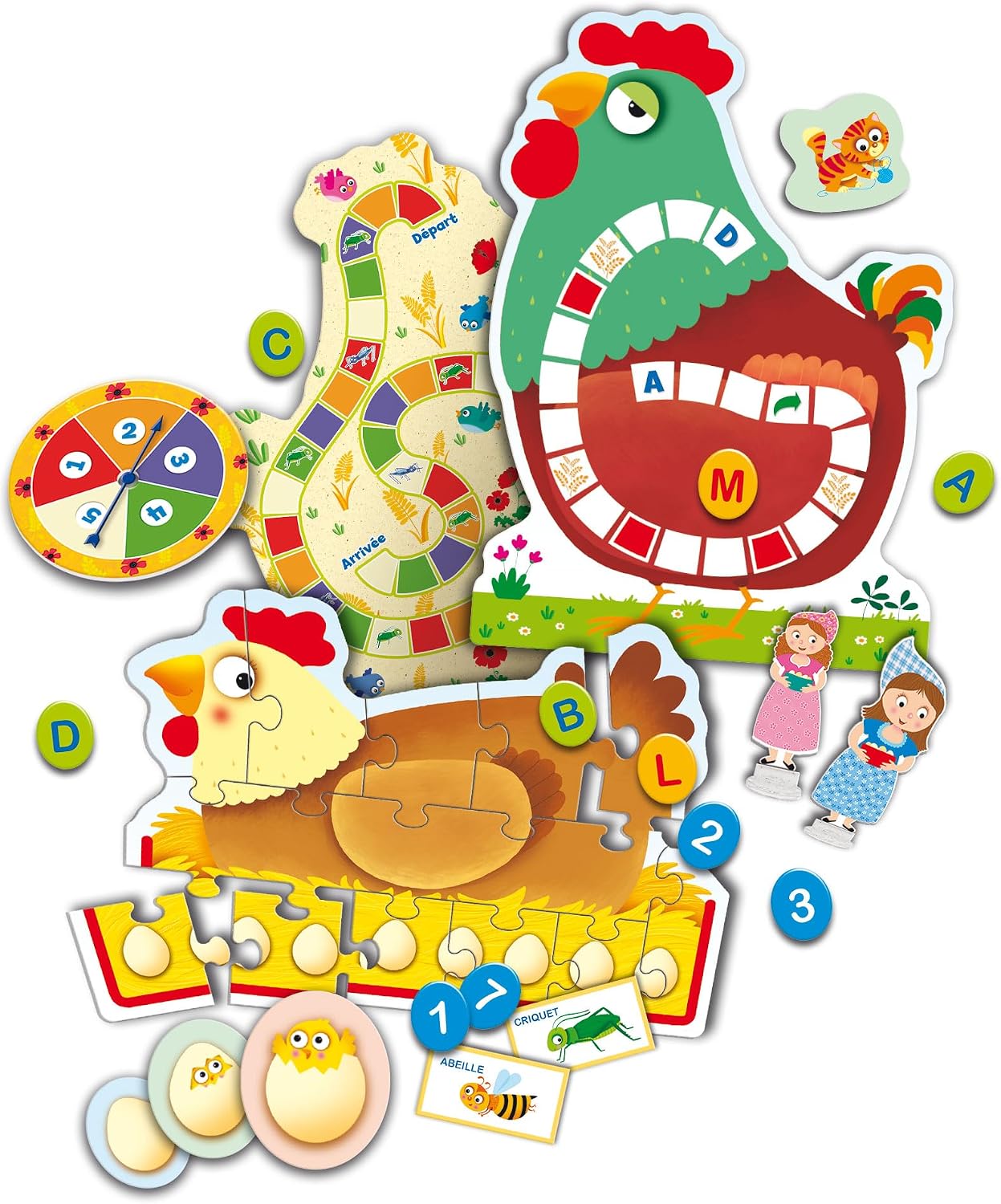 Detalle de Lisciani CAROTINA Coffret 50 Jeux pour Enfants de 3 à 6 ans – Stylo Parlant