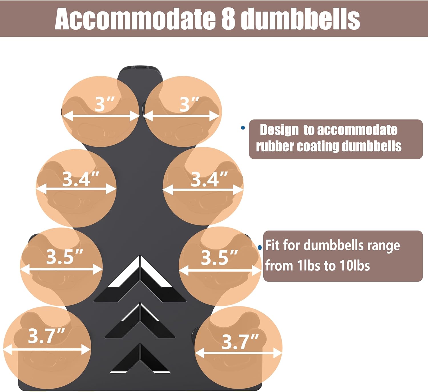 Detalle 2 de Lovind Dumbbell Rack Stand โ Small weight rack ๐