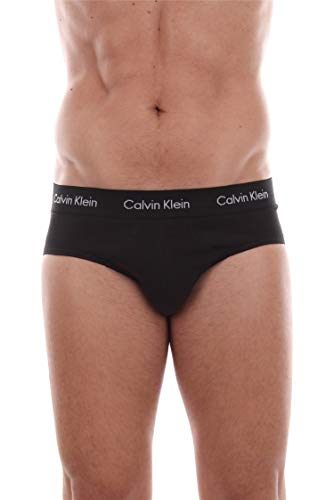 Detalle 2 de Calvin Klein Herren Hip Briefs, 3er-Pack aus Baumwollstretch, Schwarz, Größe S