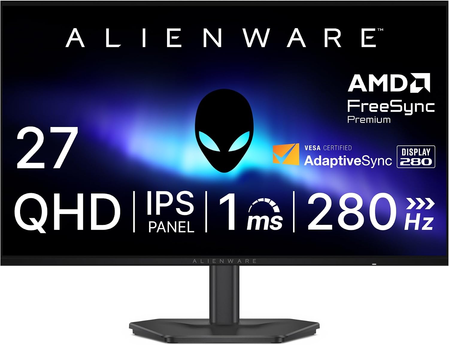 Detalle de Dell Alienware AW2726DL 27インチ QHDゲーミングモニター 280Hz・IPS・FreeSync Premium