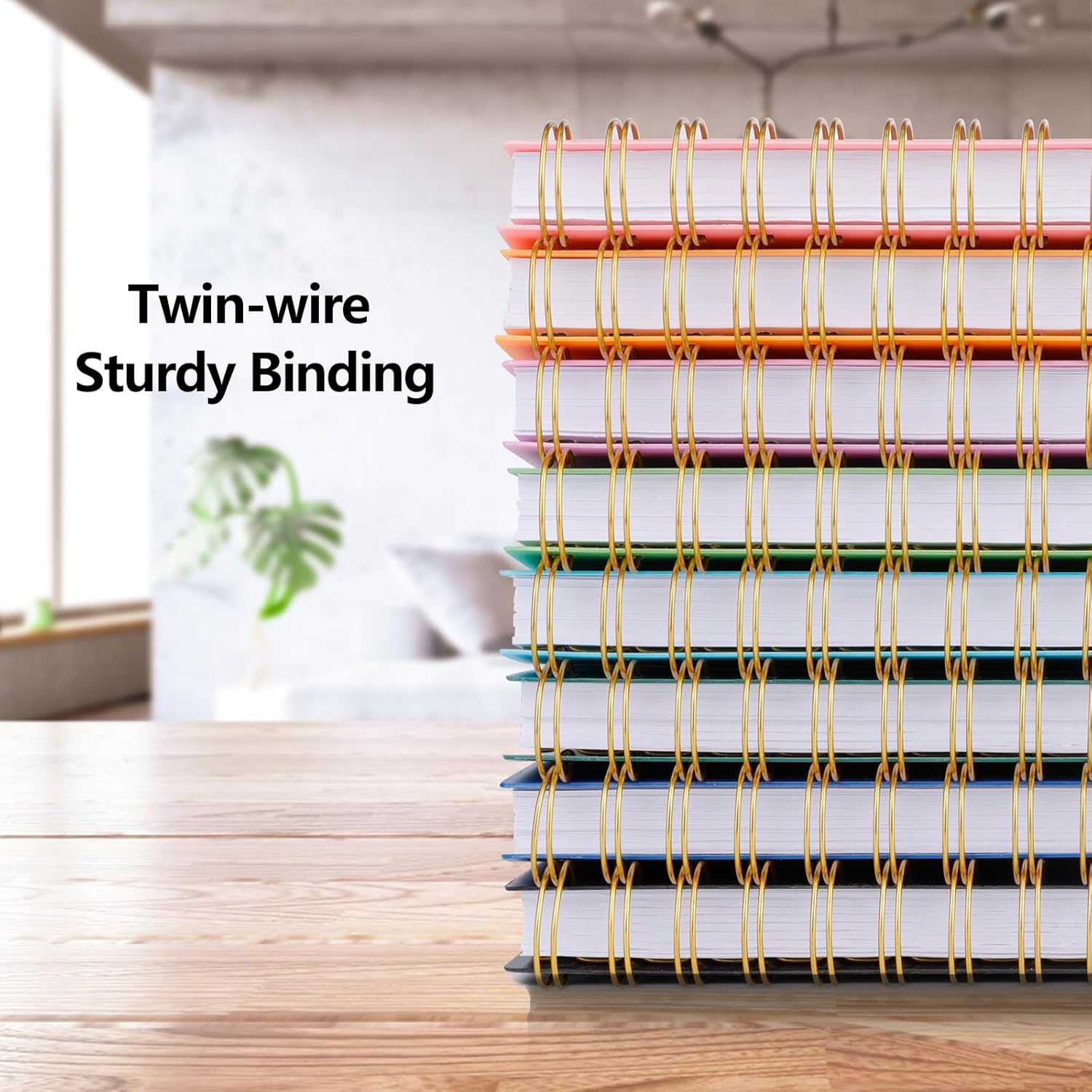 Thumbnail 5 de A4 Notebook (200 pages) – 100gsm lined paper, PVC waterproof hard cover, wirebound spiral – Pink, 21.5 x 28.5cm