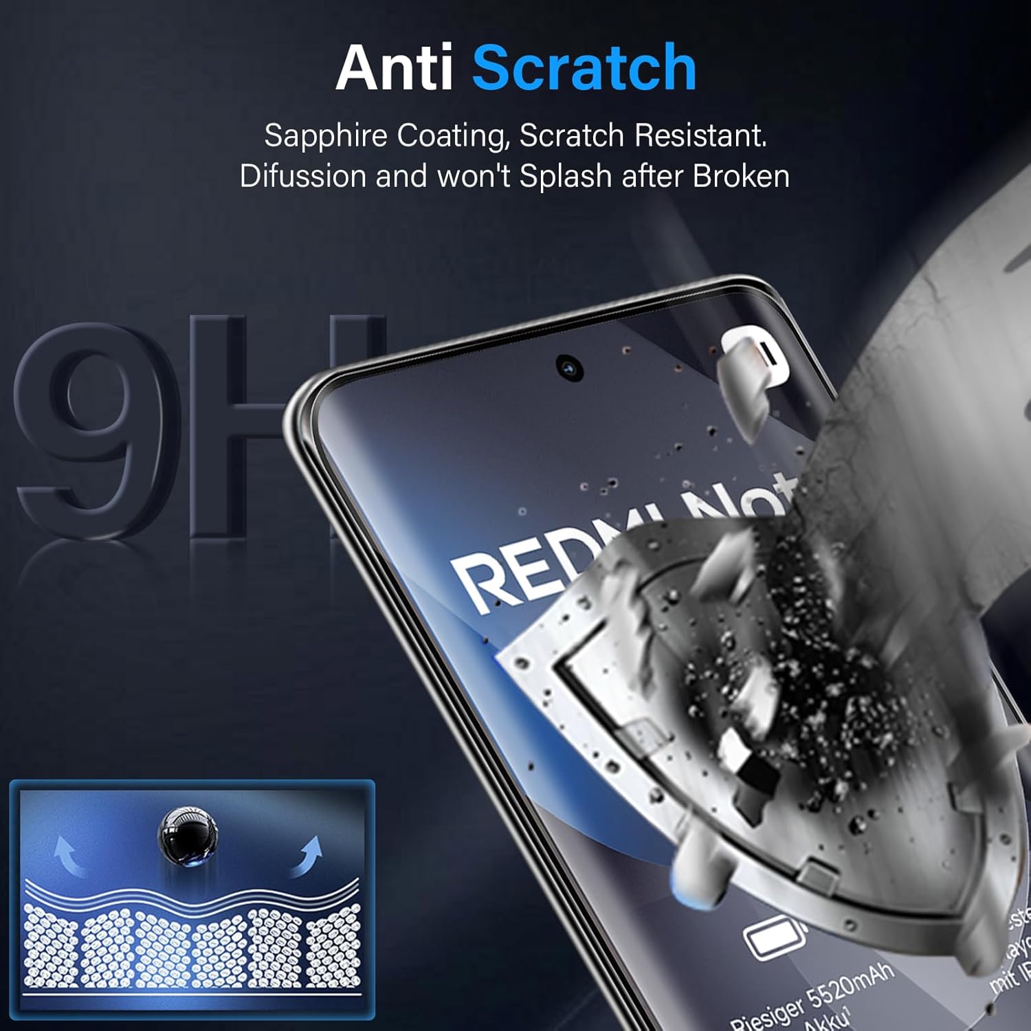 Thumbnail 2 de QULLOO Panzerfolie & Kamera-Schutzfolie für Xiaomi Poco M8 / Redmi Note 15 5G – 4er Set mit Installationswerkzeugen