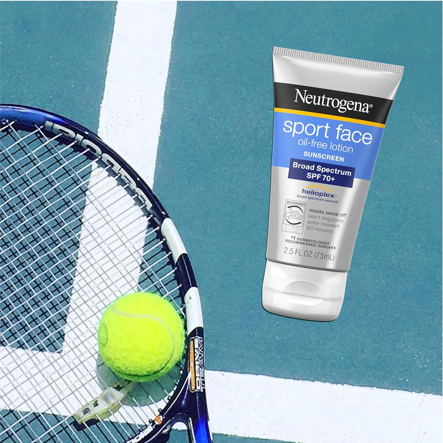 Thumbnail 1 de Neutrogena Sport Face Sunscreen SPF 70+ — Oil-Free, Sweat & Water-Resistant for Face