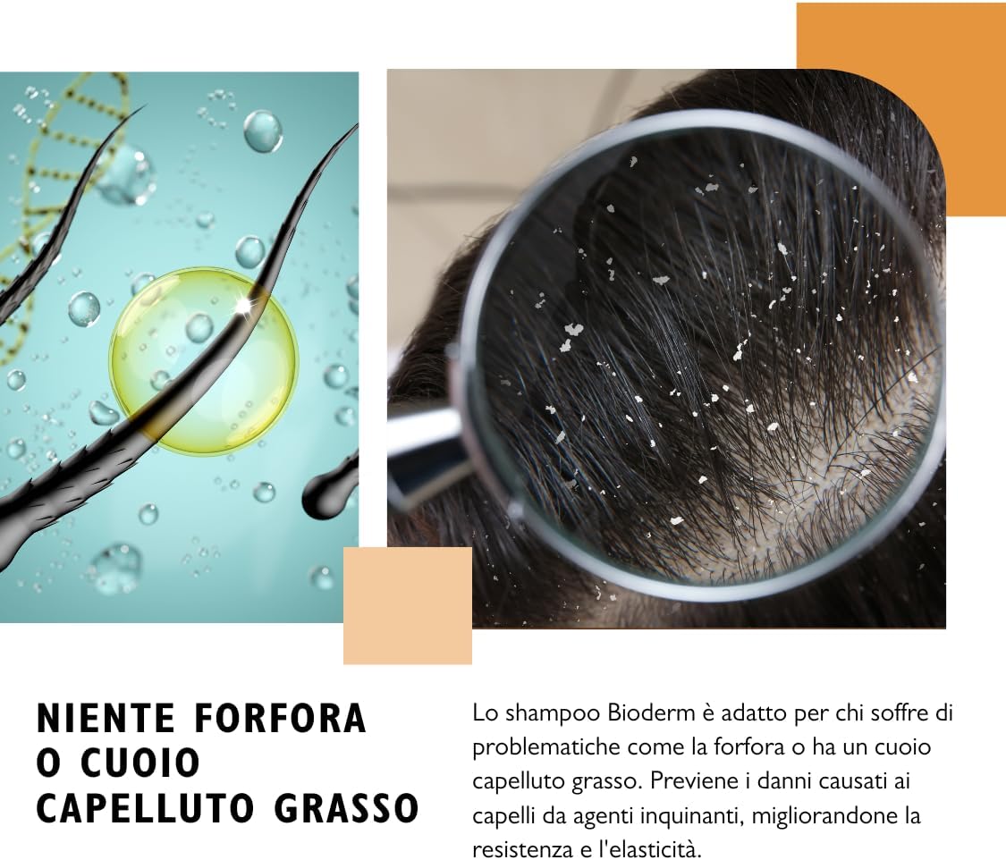 Detalle 2 de Bioderm Shampoo Soft 300 ml — delicato per cuoio capelluto sensibile e capelli impoveriti, coadiuvante antiforfora