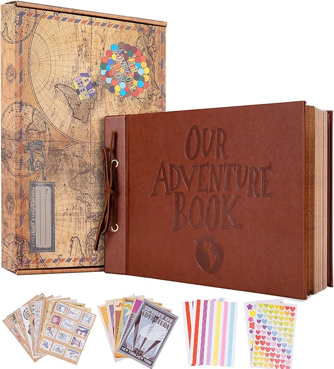 Our Adventure Book Álbum cubierta de cuero 80 páginas 11.9×7.6 📸