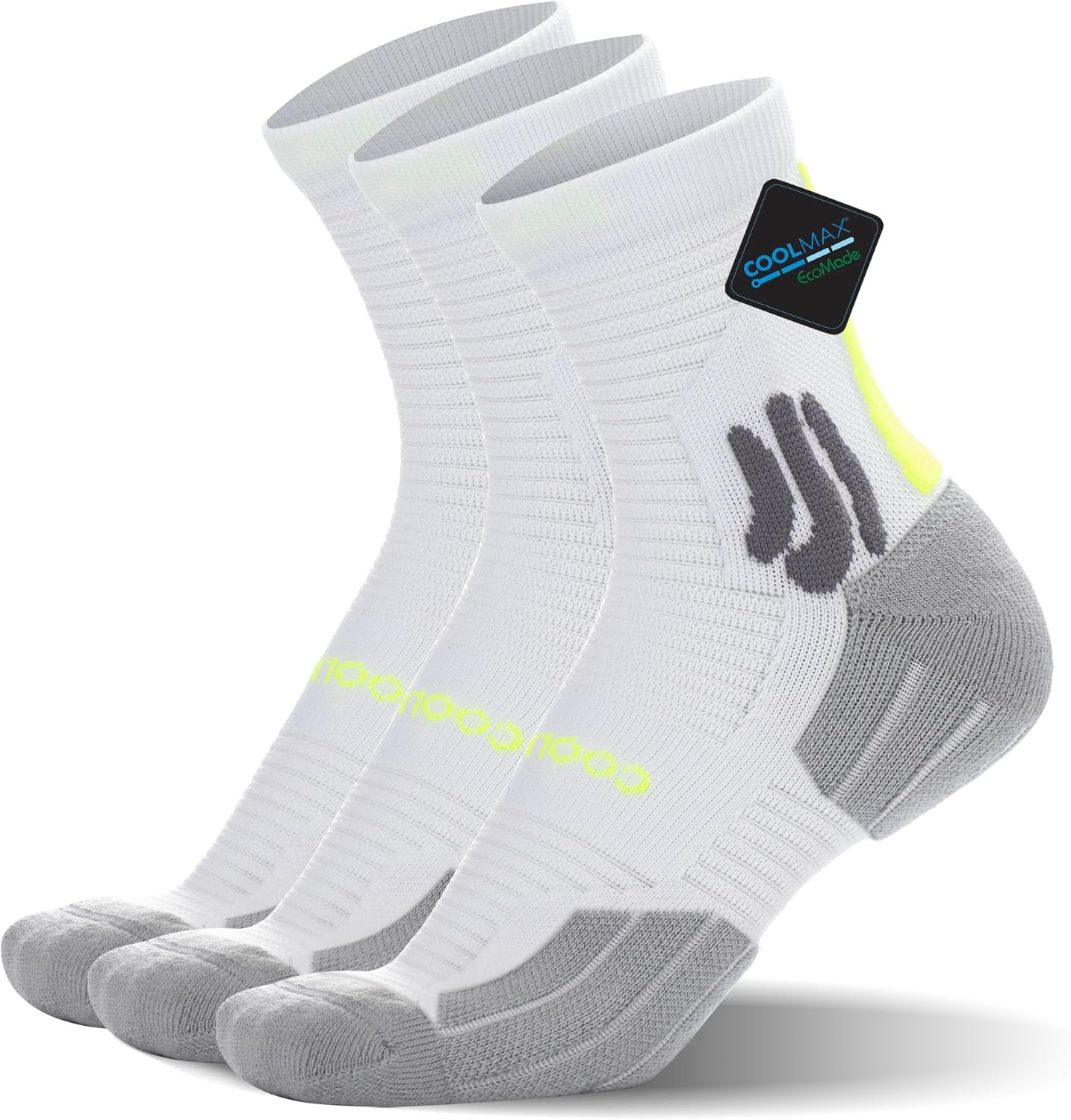 Thumbnail 2 de BRISIRA Bambou Viscose Chaussettes Running Homme (lot de 3) anti-ampoules et compression, tailles sportives 35-51