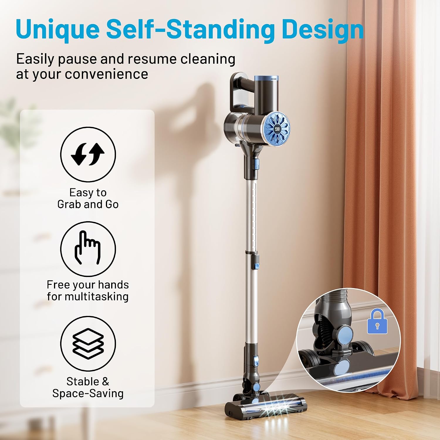Detalle 2 de VIPSUN Cordless Vacuum 6-in-1 ⚡