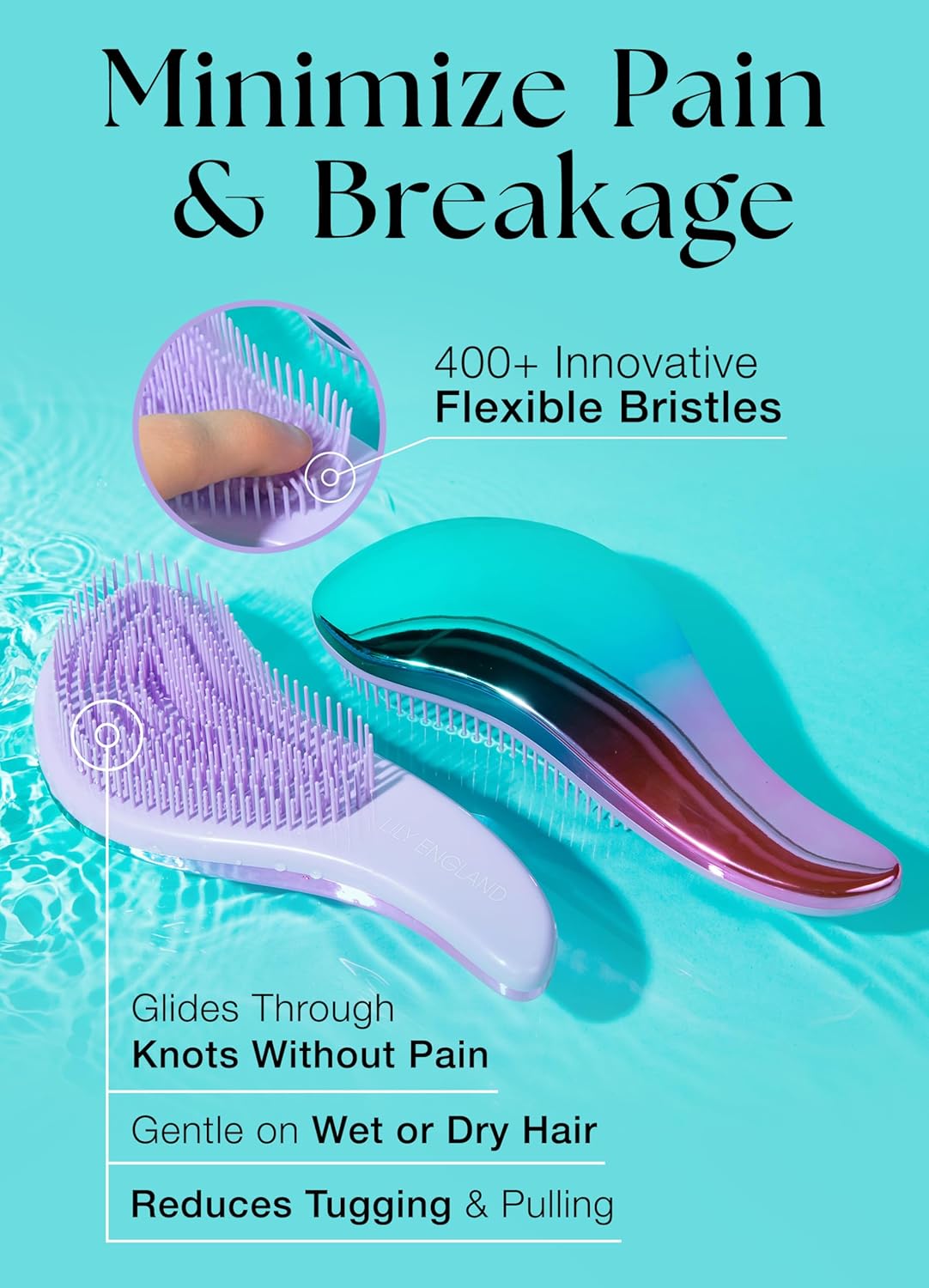 Detalle de Lily England Detangler 400 bristles 💇♀
