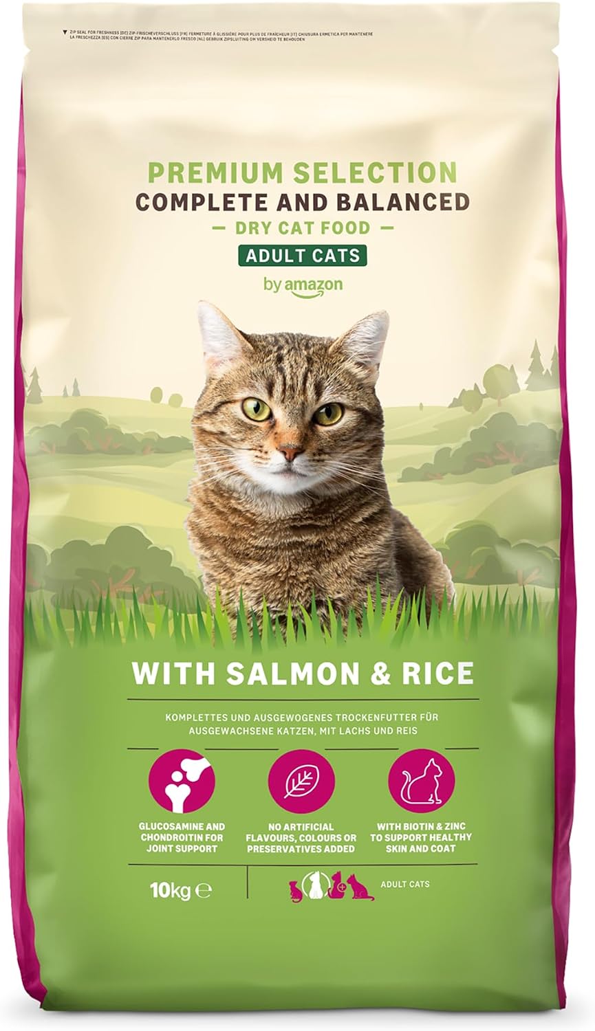 Detalle de by Amazon Alimento seco gatos adultos salmón 10 kg