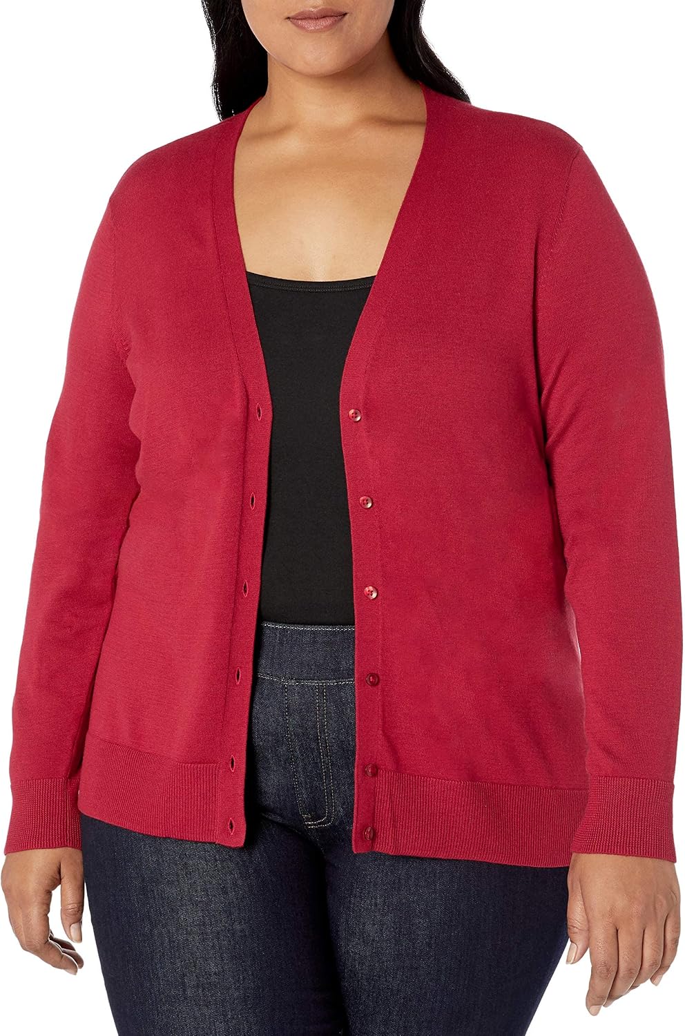 Detalle 2 de Amazon Essentials cardigan leggero da donna con girocollo e bottoni