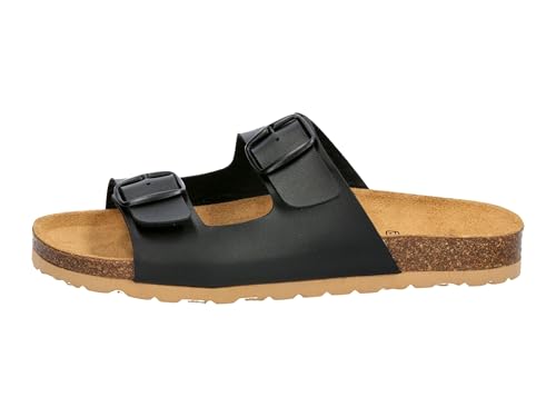 Detalle 2 de Lico Herren Bioline Man Mules Soft Pantoletten Schwarz, Gr. 42 EU – Komfort trifft Alltagstauglichkeit